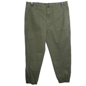 Banana Republic Authentic Chino Jogger Pant Iguana Green Utility Military NWT 14